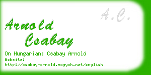 arnold csabay business card